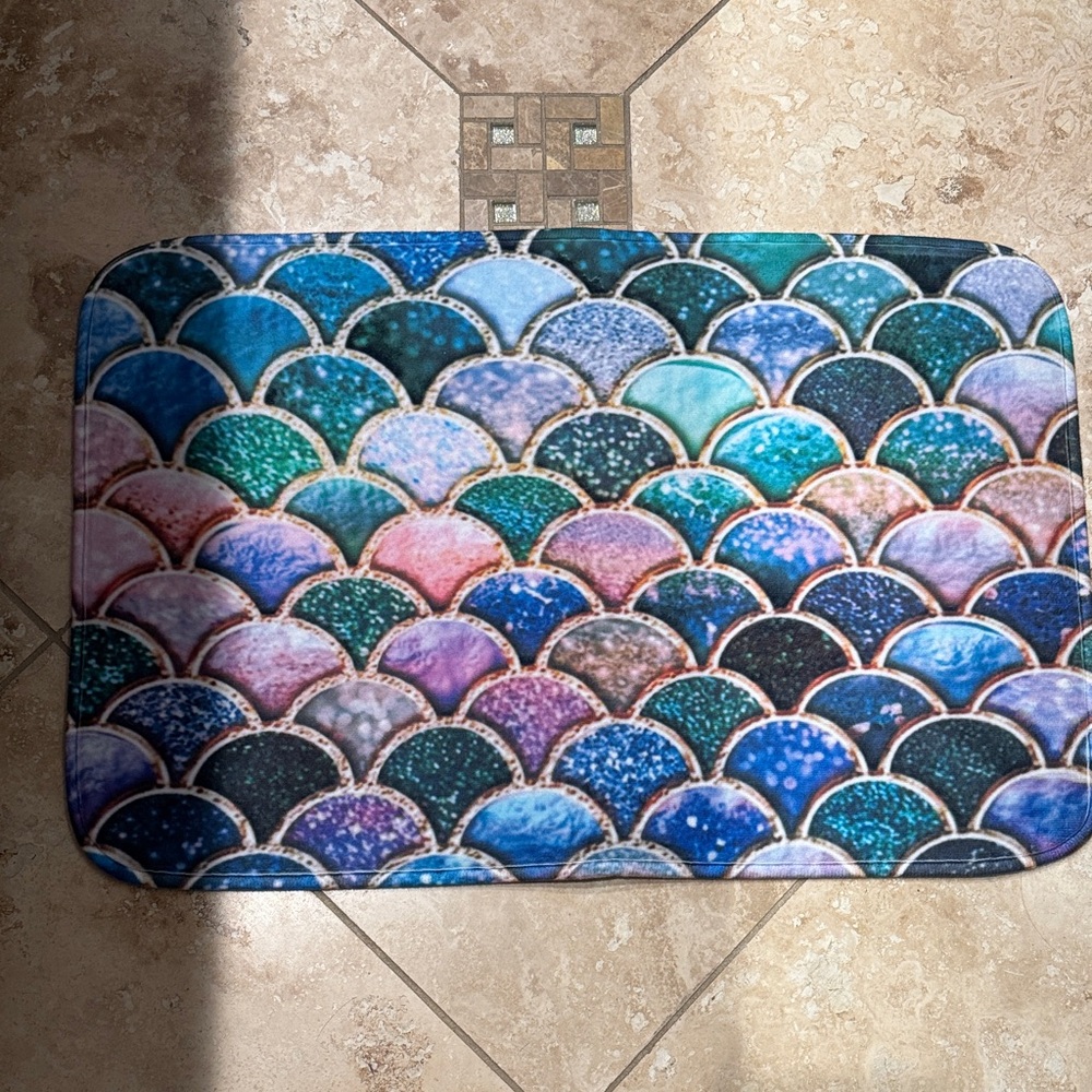 Mermaid Scallop Pattern Bath Mats